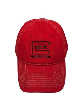 Glock Perfection Red Baseball Cap Embroidered Gun Firearm Promo Hat Adjustable
